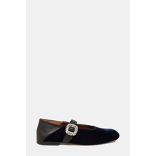 Wales Bonner Navy Ballet Flats
