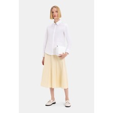 Vakko By Beatrıce B Light Yellow Midi Skirt