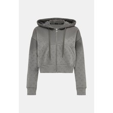 Marine Serre Marıne Serre Dark Grey Hooded Sweatshirt
