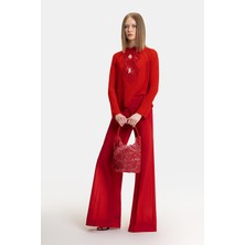 Ermanno Scervino Ermanno Scervıno Red Wide-Leg Trousers