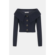 Alessandra Rich Alessandra Rıch Navy Wool Jacket