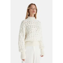 Fabiana Filippi Fabıana Fılıppı Ecru High Neck Knit Sweater