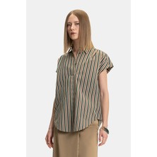 Vakko By Lorena Antonıazzı Tan Short Sleeve Shirt