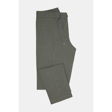 Vakko By Berwıch Dark Green Single-Pleat Elastic Waist Trousers