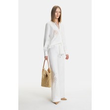 Ermanno Scervino Ermanno Scervıno Off-White Loose Fit Trousers