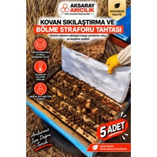 Aksaray Arıcılık Arı Kovanı Sıkılaştırma ve Bölme Straforu 5 Adet 45X25 cm 2 cm Isı Yalıtım Tahtası