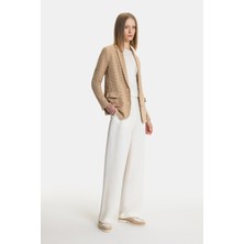 Vakko By Fabıana Fılıppı Ecru Wide-Leg Trousers