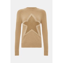 Vakko By Lorena Antonıazzı Beige Crew Neck Knitwear