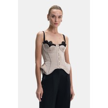 Maria Lucia Hohan Marıa Lucıa Hohan Beige-Black Bustier
