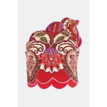Farm Rio Farm Rıo Red Patterned One-Shoulder Blouse