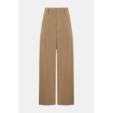 By Malene Birger By Malene Bırger Beige Straight-Leg Wool Trousers