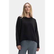 Vakko By Lorena Antonıazzı Brown Wool-Cashmere Knit Sweater