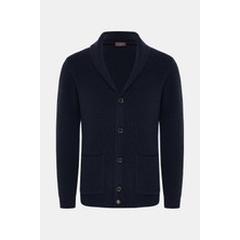 Vakko By Danıele Fıesolı Button-Front Shawl Collar Thick Cardigan