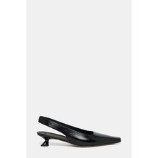 3 Juın Black Leather Shoes
