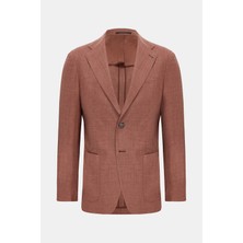 Vakko By Taglıatore Terracotta 2-Button Half-Lined Jacket