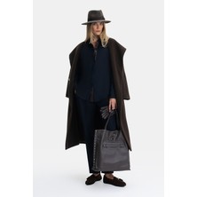 Vakko By Lorena Antonıazzı Navy Wool Trousers