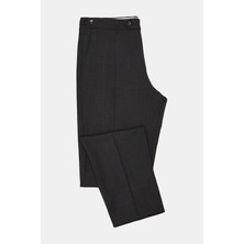 Vakko By Berwıch Smoke Grey Single Pleat Trousers
