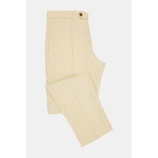Vakko By Berwıch Light Cream Single Pleat Pants