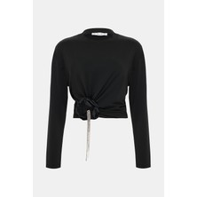 Area Black Long Sleeve Blouse