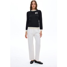 Bevza White Straight-Leg Trousers