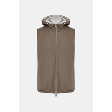 Vakko By Montecore Tan Packable Hooded Reversible Vest