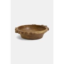 Vakko Embellished Wooden Bowl, Large Size