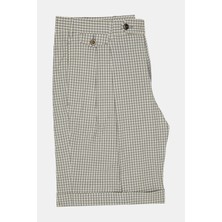 Vakko By PT01 Grey Double Pleated Bermuda Shorts