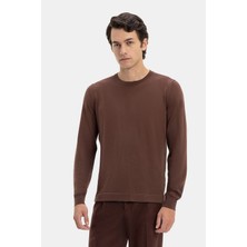 Vakko By Gran Sasso Round Neck Fine Wool Knit Sweater