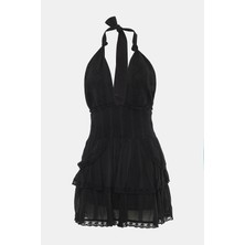 Love Shack Fancy Black Mini Dress