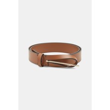 Vakko By Lorena Antonıazzı Tan Leather Belt