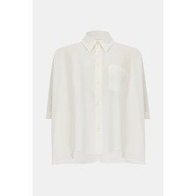 Maıson Margıela Mm6 Relaxed Fit Ecru Shirt
