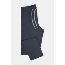 Vakko By Berwıch Dark Navy Single-Pleat Trousers