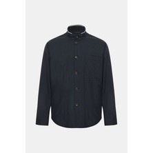 Vakko By Montecore Navy Buttoned Overshirt