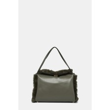Themoire Themoıre Khaki Faux Fur Bag