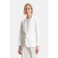 Vakko By Peserıco Ecru Shawl Collar Jacket