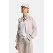Vakko By Lorena Antonıazzı Beige Zippered Sweatshirt