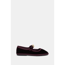 Ilıo Smeraldo Burgundy Ballet Flats