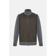 Vakko Grey Melange Knit Sweater