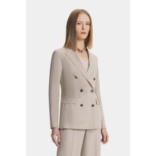 Vakko By Taglıatore Beige Double-Breasted Jacket