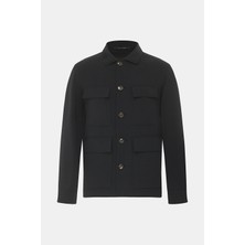 Vakko By Montecore Navy Buttoned Jacket