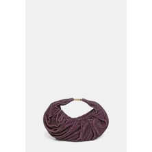 Benedetta Bruzziches Benedetta Bruzzıches Plum Stone-Embellished Bag