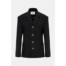 Marine Serre Marıne Serre Black Buttoned Jacket