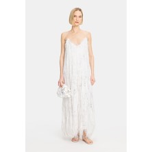 Vakko By Pe De Chumbo White Strappy Dress
