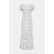 Love Shack Fancy White Floral Midi Dress