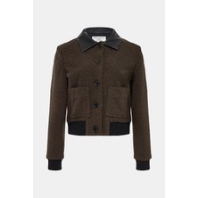 Helene Berman Brown Buttoned Jacket