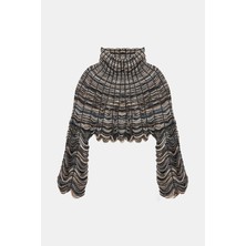 Vakko By Pe De Chumbo Tie Detail Stand Collar Blouse