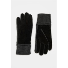 Dents Suede Trim Knit Gloves