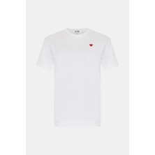 Comme Des Garçons Comme Des Garcons Play White Crew Neck T-Shirt