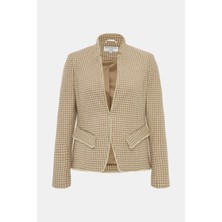 Helene Berman Tan Stand Collar Jacket