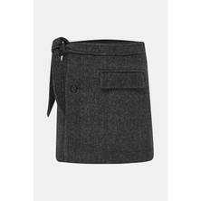Maıson Margıela Mm6 Grey Melange Mini Skirt